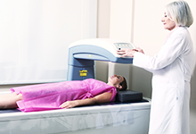 female doctor examining woman